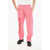 DSQUARED2 Fleeced-Cotton Joggers With Side Logo Pink