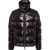DSQUARED2 Patent Nylon Down Jacket With Monogram Black