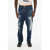 DSQUARED2 Stonewashed Jeans With Drawstring Waist 19Cm Blue
