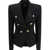 Balmain 6 Buttons Fitted Grain De Poudre Jacket NOIR