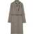 Burberry Wool Check Dress with a shawl collar LINEN BEIGE/MOLE GRY