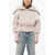 SA SU PHI Mohair Blend Bomber Fit Pullover With Front Zip Pink