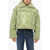 STAND STUDIO Double-Breasted Kristy Eco-Shearling Jacket Green