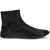 THE ROW Leather ankle Boots lined with soft shearling BLACK