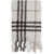 Burberry Scarf from a warm alpaca-wool blend bouclé PEBBLE WHITE