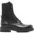 Fendi FF leather Biker Boots NERO+BLACK ANTRACITE