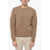 CORNELIANI Crew Neck Alpaca Blend Pullover Beige