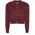 ROTATE Birger Christensen Cardigan Con Lettere BORDEAUX