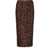 ROTATE Birger Christensen Midi Skirt With Sequins BROWN