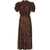 ROTATE Birger Christensen Midi Dress With Sequins BROWN