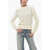Aspesi Openwork Wool Crew Neck Sweater White