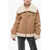 DSQUARED2 Eco-Shearling Jacket With Front Zip Beige
