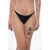 Versace Stretch Fabric Bikini Bottom With Logoed Detail Black