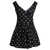 Self-Portrait Polka dot flared dress Black
