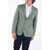 CORNELIANI Id Unlined Silk 2-Button Blazer With Patch Pockets Green