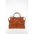 TOD'S Printed Leather Any Bowler Bag With Removable Shoulder Strap Brown