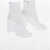 Maison Margiela Mm6 10Cm Embossed Logo Leather Ankle Boots Featuring Neopren White