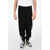 Neil Barrett Contrasting Side Band Easy Fit Low Rise Track Pants Black