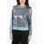 Bottega Veneta Sequined Crewneck Sweater Light Blue