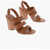 Salvatore Ferragamo Leather Chunky Heel Trezze Sandals 8.5 Cm Brown