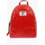 Moschino Love Faux Leather Sporty Label Backpack Red