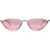 Bottega Veneta Sunglasses With Metal Half-Frame PINK