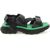 Alexander McQueen Tread Sandals With Web Strap Fastening BLACK CHROME GREEN
