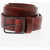 Diesel Leather B-Silver Belt Violet