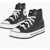 Converse Kids All Star Leather Sneakers With Platform Black