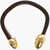 Bottega Veneta Leather Cuff Bracelet With Brass Details Brown