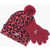 Nike Kids Gloves And Leopard Printed Hat Set Pink