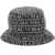 Maison Michel Jason All Over Logo Hat 2072037001 BLACK SILVER