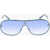 Philipp Plein Leather Trimmings Shield Target Sunglasses Blue
