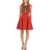Philipp Plein Couture Sleeveless Above Knee Karel Bishop A-Line Dress Red