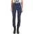 Diesel Leather L-Nikia Pants With Ankle Zip Blue