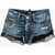 Dsquared2 Kids Stretch Denim Shorts With Lace Detail Blue
