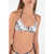 Karl Lagerfeld Printed V Wire Bikini Top Gray