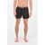 Karl Lagerfeld Logoed Waist Band Sport Swim Shorts Black