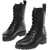 Moschino Love Leather Ankle Boots With Side Zip Black