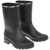 Moschino Love Faux Leather Wellington Boots Black