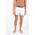 Karl Lagerfeld Logoed Waist Band Swim Shorts White