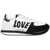 Moschino Love Suede Leather And Fabric Sneakers Black & White