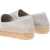 Moschino Love Suede Split Leather Platform Espadrilles With Embroider Gray
