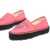 Moschino Love Fluo Coated Textile Platform Espadrilles With Studded L Pink