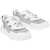 Moschino Love Leather And Fabric Sneakers Running35 With Logoed Heart White