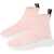 Moschino Love Sock High-Top Sneakers Gomma35 With Logo Pink