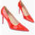 Moschino Love Patent Leather Pumps Spillo95 With Heart Detail 10,5Cm Red