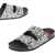 Moschino Love Slides Sandals Birki130 With Logoed Buckles Black & White