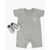 Converse Shoes And Romper Suit Set Gray