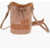 Moschino Love Faux Leather Mini Bucket Bag With Faux Fur Details Brown